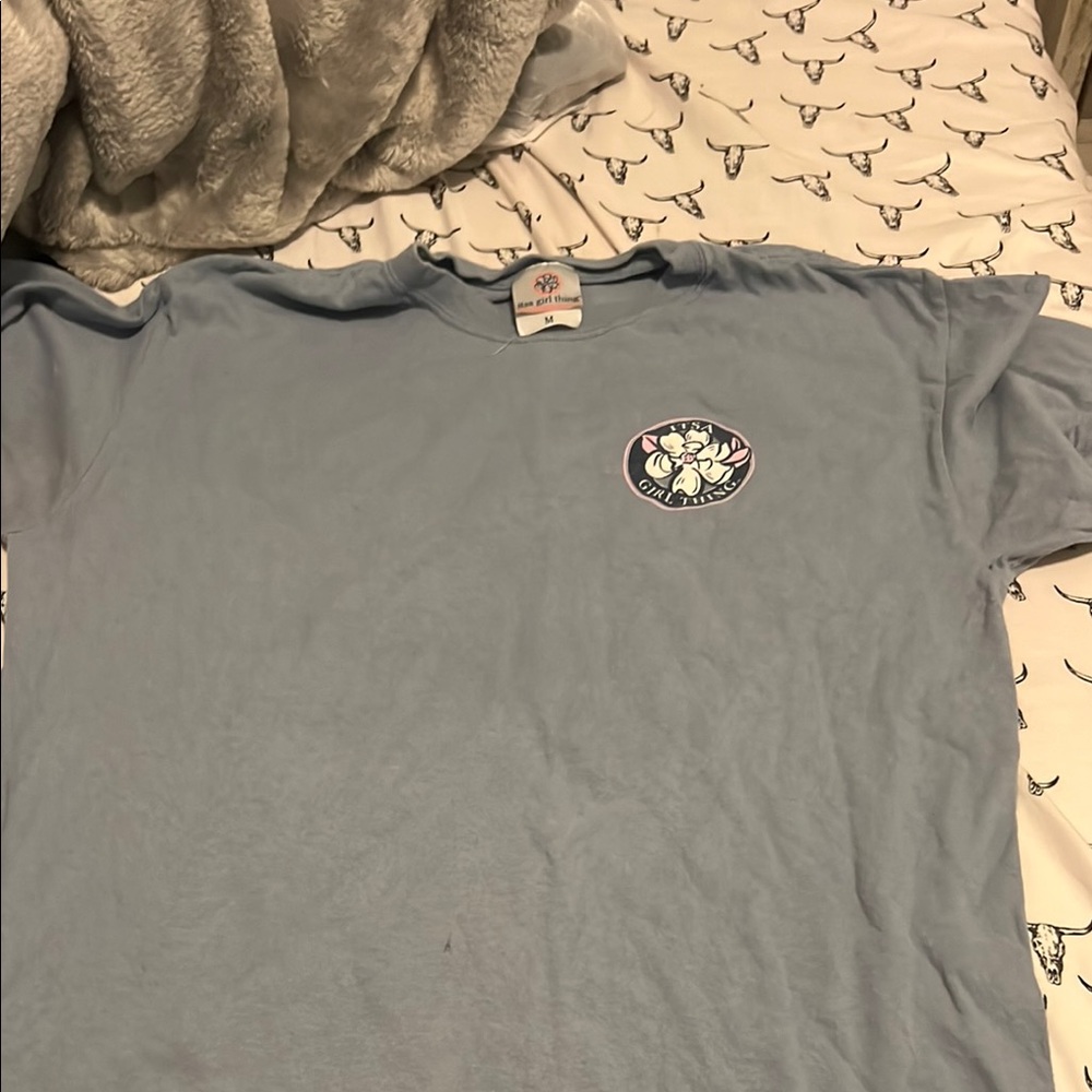 Comfort Colors Light Blue Floral Tee